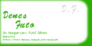 denes futo business card