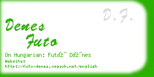 denes futo business card